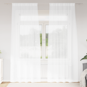 vidaXL Gardiner med gardiner 2 pcs Vit 140 x 260 cm Polyester