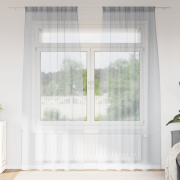 vidaXL Gardiner med gardiner 2 pcs Mörkgrå 140 x 260 cm Polyester