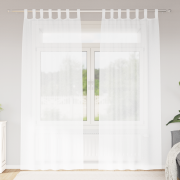 vidaXL Gardiner med gardiner 2 pcs Vit 140 x 260 cm Polyester