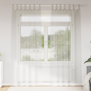 vidaXL Gardiner med gardiner 2 pcs Gräddvit 140 x 260 cm Polyester