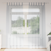vidaXL Gardiner med gardiner 2 pcs Mörkgrå 140 x 245 cm Polyester