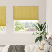 vidaXL Fönsterpersienner & Gardiner Gul 140 x 220 cm Bambu