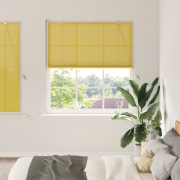 vidaXL Fönsterpersienner & Gardiner Gul 150 x 160 cm Bambu