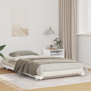 vidaXL Sängram Vit 100 x 200 cm Massiv furu