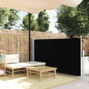 vidaXL Infällbar sidomarkis 120x500 cm svart
