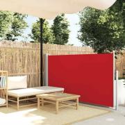 vidaXL Infällbar sidomarkis 120x500 cm röd