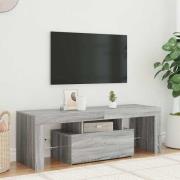 vidaXL TV-bänk med LED-belysning grå sonoma 120x35x40 cm