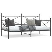 vidaXL Dagbädd utan madrass svart 100x190 cm stål