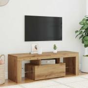 vidaXL TV-bänk med LED-lampor artisan ek 120x36,5x40cm konstruerat trä