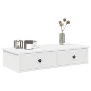 vidaXL Vägghylla med lådor vit 80x34x17 cm konstruerat trä