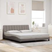 vidaXL Bed Frame without Mattress "Hanko" Taupe 180x200 cm Fabric