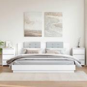 vidaXL Sängbord 2 st vit 40x35x62,5 cm konstruerat trä