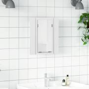 vidaXL Spegelskåp med LED vit 40x12x45 cm akryl