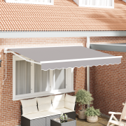 vidaXL Utfällbar markis Ljusgrå 350x200 cm