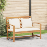 vidaXL Trädgårdsbänk Brun 110 x 64 x 76.5 cm Massivt teakträ