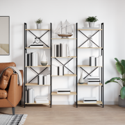 vidaXL Hyllsystem Sonoma ek 156 x 25 x 167.5 cm Konstruerat trä