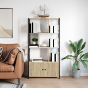 vidaXL Hyllsystem Sonoma ek 80 x 30 x 155.5 cm Konstruerat trä