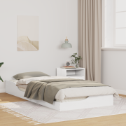 vidaXL Sängram Vit 90 x 210 cm Trä
