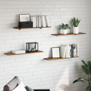 vidaXL Bokhylla Bräda med hylla 4 pcs Brun 100 x 40 x 1.5cm Spånskiva