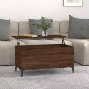 vidaXL Soffbord brun ek 90x44,5x45 cm konstruerat trä