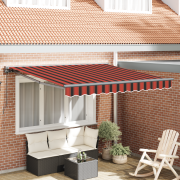 vidaXL Utfällbar markis Orange och Brunt 350x250 cm