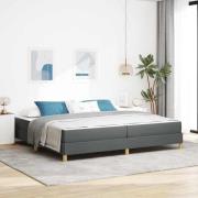 vidaXL Bäddfjäder Taupe, Brun 200 x 200 cm Tyg, Ingenjörsträ