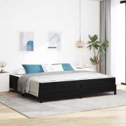 vidaXL Kontinentalsäng med madrass Svart 200 x 200 cm Sammet