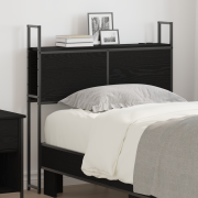vidaXL Förvaringshuvudgavel Svart ek 80 cm Konstruerat trä