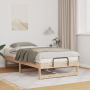 vidaXL Sängram med bärhandtag Brun 90 x 190 cm Massiv furu