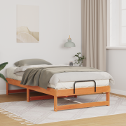 vidaXL Sängram med bärhandtag Brun 75 x 190 cm Massiv furu