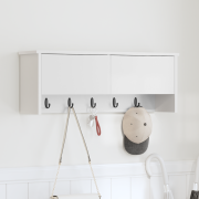 vidaXL Väggmonterad Klädhängare Vit 80 x 20 x 30 cm Konstruerat trä