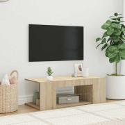 vidaXL TV-bänk med LED-belysning sonoma-ek 90x39x30 cm