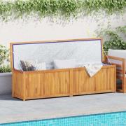 vidaXL Trädgårdslåda 200x50x55 cm massiv teak