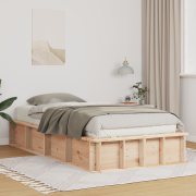 vidaXL Sängram med lagring Brun 80 x 200 cm Massiv furu
