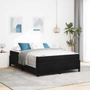 vidaXL Sängram Övrigt Svart och vit och svart 160 x 200 cm Sammet
