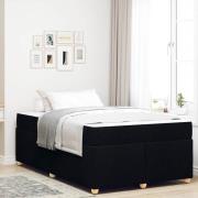 vidaXL Sängram med madrass Övrigt Svart 120 x 200 cm tyg