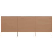 vidaXL Vindskydd 3 paneler tyg 400x80 cm taupe