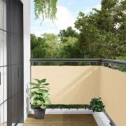 vidaXL Insynsskydd för balkong gräddvit 400x120 cm PVC