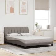 vidaXL Sängram utan madrass taupe 120x200 cm tyg