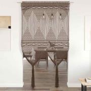 vidaXL Gardin makramé taupe 140x240 cm bomull