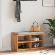 vidaXL Hallbänk SANDNES 87x40x50 cm massiv trä furu