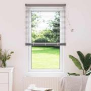 vidaXL Fönsterpersienn med gardiner Manuell Silver Aluminium