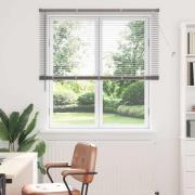 vidaXL Fönsterpersienn med gardiner Övrigt Silver 135 x 175 cm Alumini...