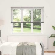 vidaXL Fönsterpersienn med gardiner Övrigt Silver 160 x 175 cm Alumini...