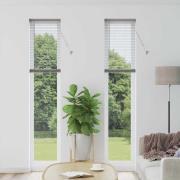 vidaXL Fönsterpersienn med gardiner Manuell Silver Aluminium