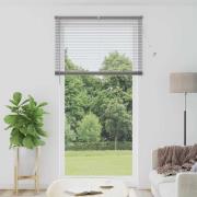 vidaXL Fönsterpersienn med gardiner Övrigt Silver 110 x 220 cm Alumini...