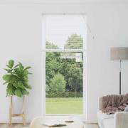 vidaXL Fönsterpersienn med gardiner Vit Aluminium