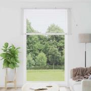 vidaXL Fönsterpersienn med gardiner Manuell Vit Aluminium