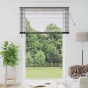 vidaXL Fönsterpersienn med gardiner Svart Aluminium