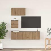 vidaXL TV-bänkset 4 pcs artisan ek 60 x 30 x 30 cm Konstruerat trä